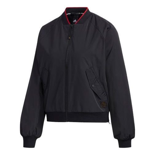 (WMNS) adidas CNY Wv Jkt limited polar fleece aviator Jacket Black FU6237