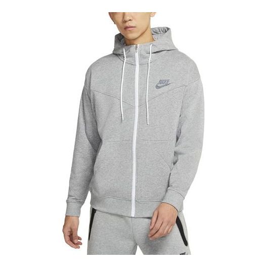 Nike Sportswear Casual Sports Alphabet Hooded Jacket Gray CW0305-063