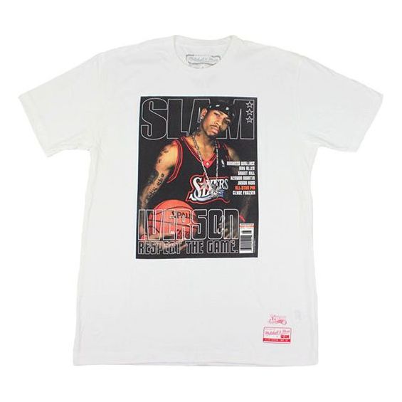 Mitchell & Ness x SLAM Cover Tee 'White' BMTRBA18455-CLBWHITAIV
