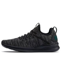 (PS) PUMA Ignite Flash Evoknit K Running Shoes Black/Green 191502-11