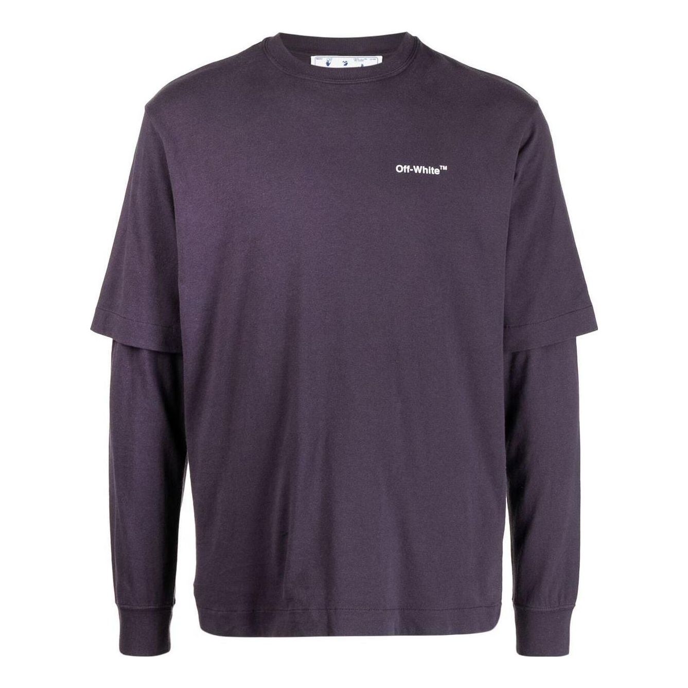Off-White Caravaggio-Print Long-Sleeve Tee OMAB068F22JER0013501