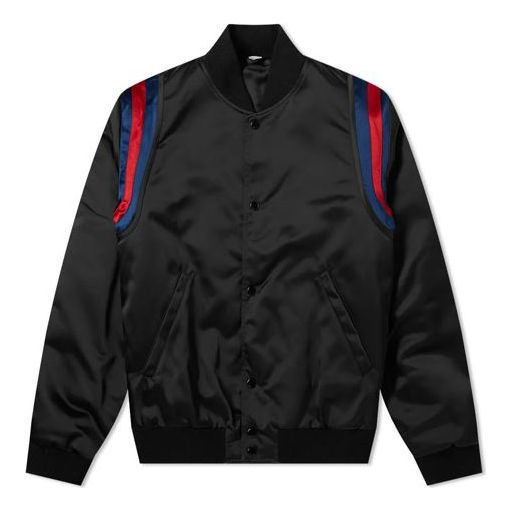 Gucci Band College Back Logo Jacket For Men Black 598706-ZAC84-1071