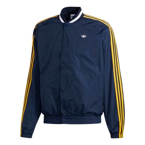 adidas originals Embroidery Logo Sports Jacket Coat Male Blue GD2095
