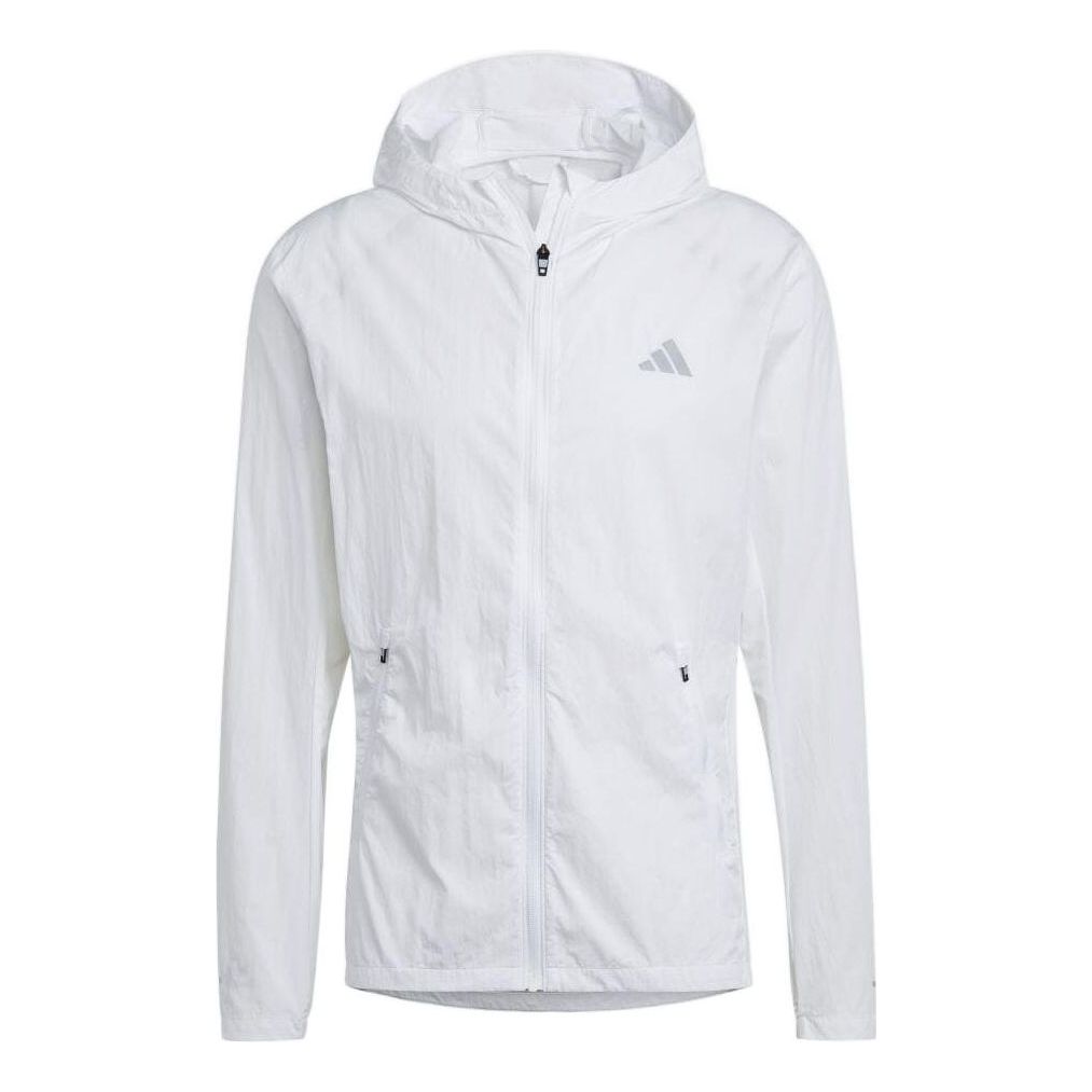 adidas Marathon Warm-Up Running Jacket Asia Sizing 'White' IB8265