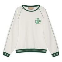 Gucci Cotton jersey sweatshirt with patch 'White Green' 756646XJFV79088