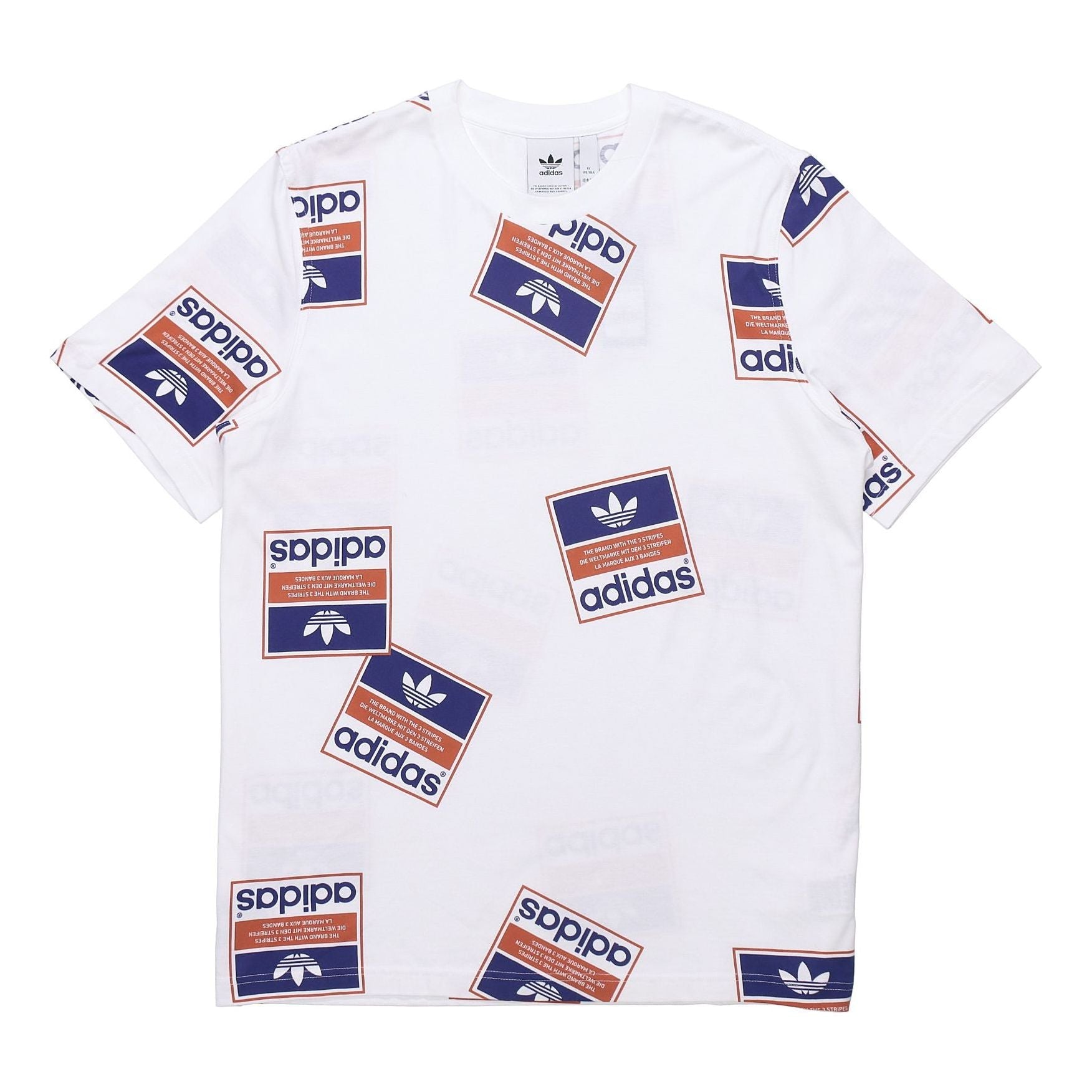 adidas originals Stckerbomb Tee Round Neck Short Sleeve White DX3649