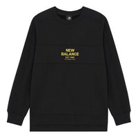 New Balance Logo Printing Sports Round Neck Pullover Black AMT14319-BK