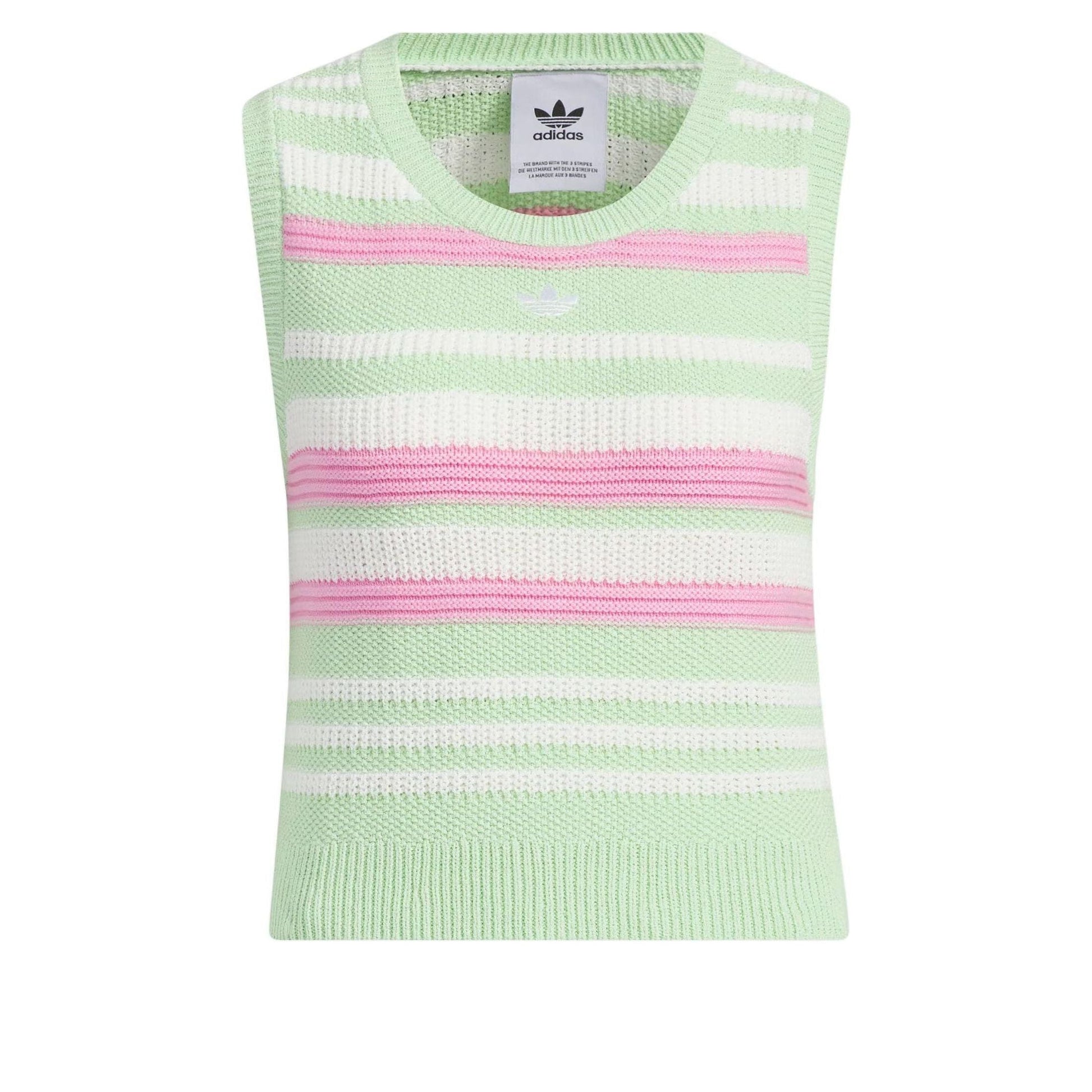 (WMNS) adidas Knitted Striped Vest Top Asia Sizing 'Green' JI7052