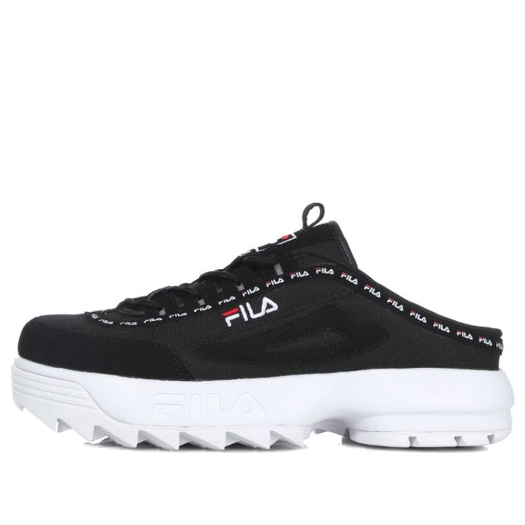 (WMNS) FILA Flatform Loafer Black/White FS1HTB3135X_BBK