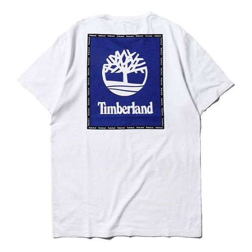 Men's Timberland SS20 Logo Printing Short Sleeve White A22RP100