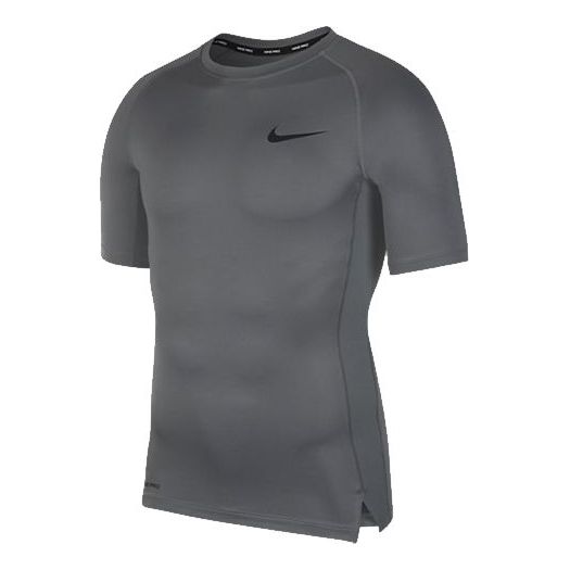 Nike PRO Quick Dry Training Tight Short Sleeve Gray BV5632-084