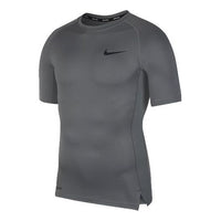 Nike PRO Quick Dry Training Tight Short Sleeve Gray BV5632-084
