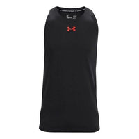 Under Armour Baseline Cotton Tank 'Black Red' 1361901-001