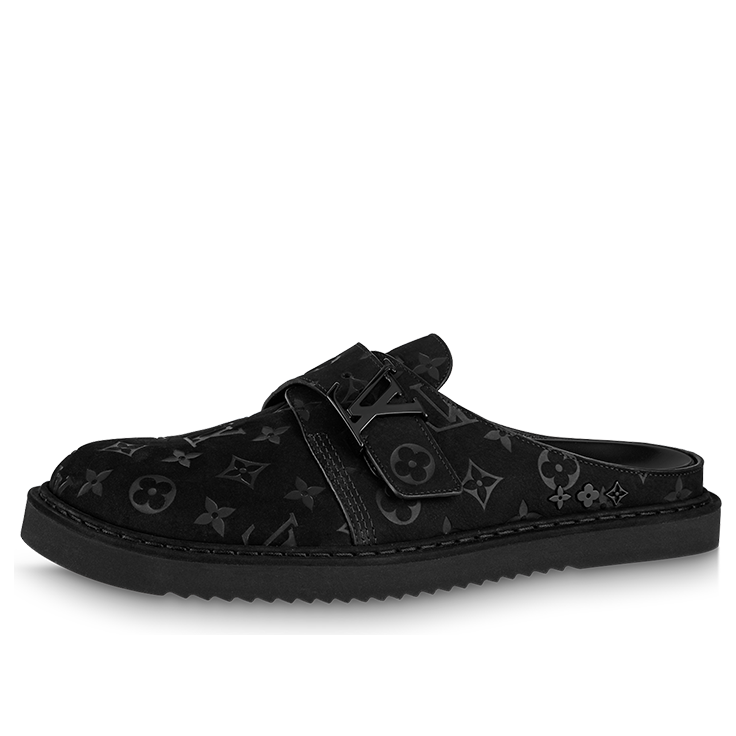 LOUIS VUITTON Easy Mules 'Black Monogram' 1ABLHZ