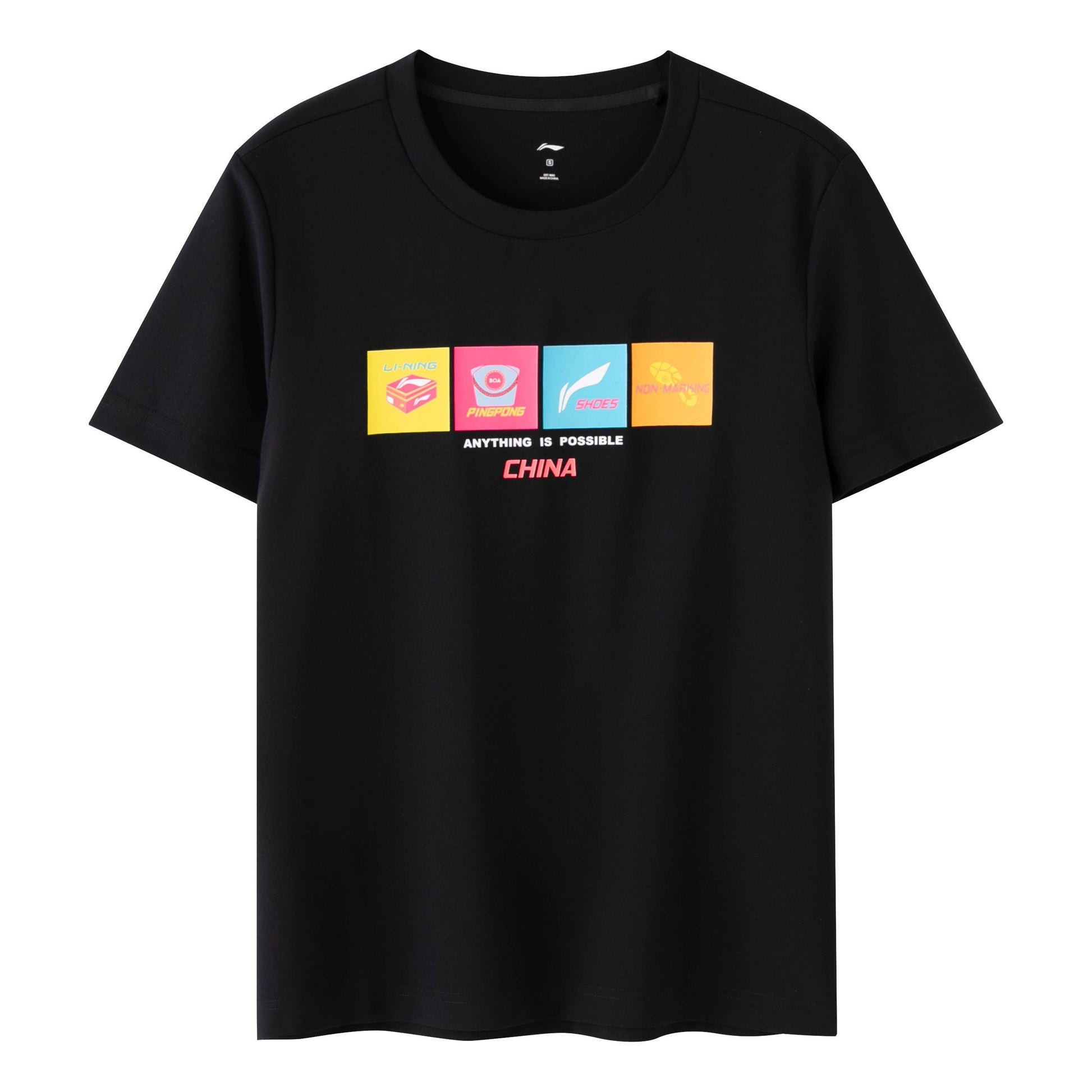 Li-Ning Table Tennis Graphic T-shirt 'Black' ATST031-3