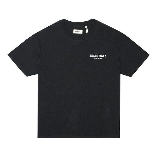 Fear of God Essentials Short Sleeve Black Logo Tee FOG-SS18-83