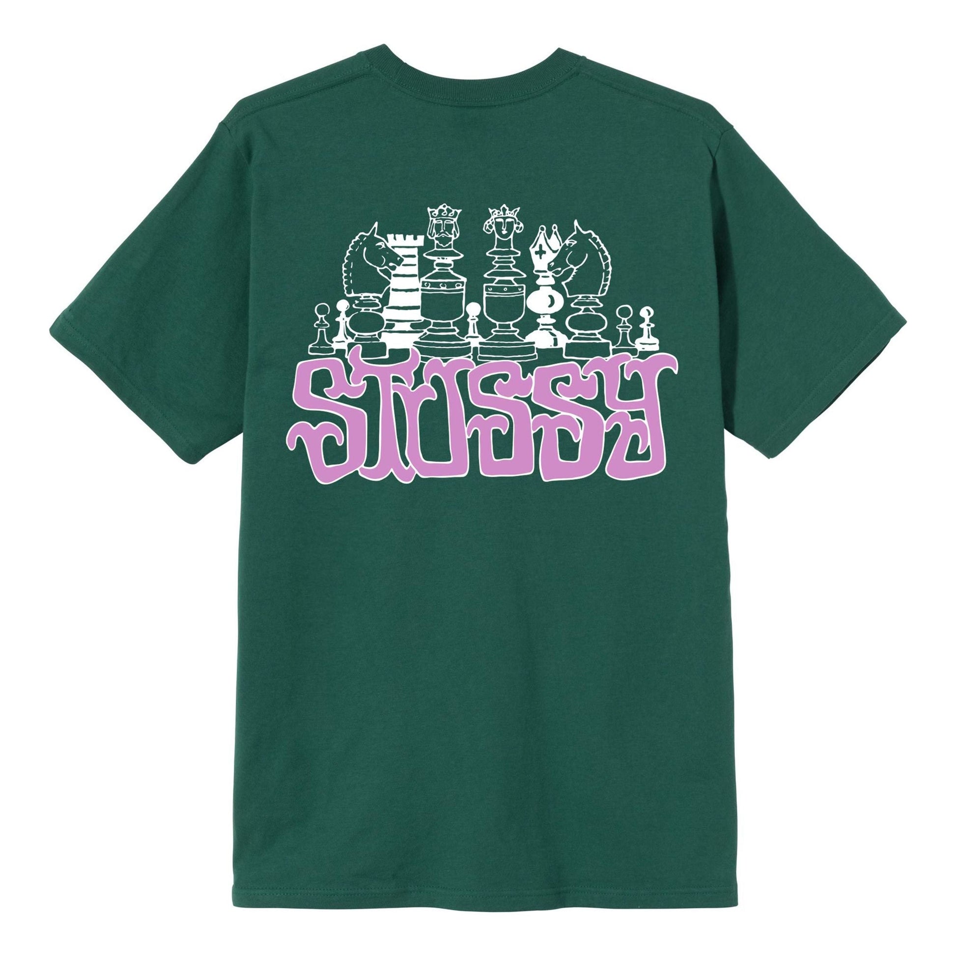 Men's Stussy Pattern Printing Short Sleeve Green 1904572