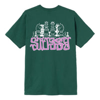 Men's Stussy Pattern Printing Short Sleeve Green 1904572