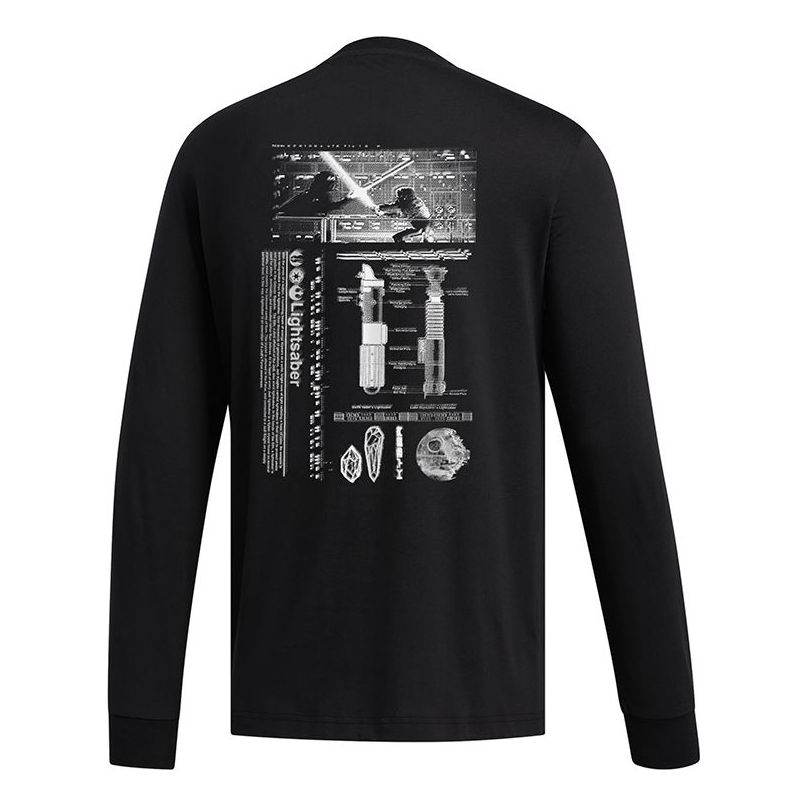 adidas Star War Basketball Casual Sports Long Sleeves Black FN3241