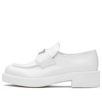(WMNS) PRADA Chocolate Patent Leather Loafers 'White' 1D246M_ULS_F0009_F_B050