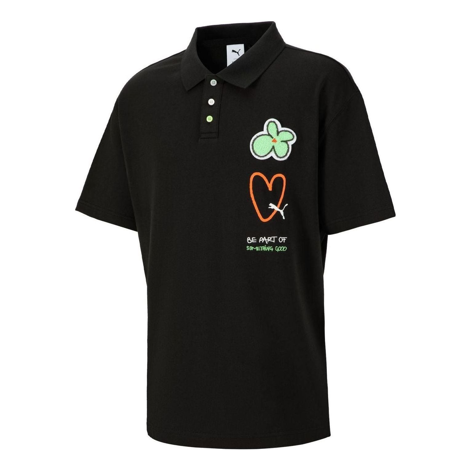 PUMA Graphic Polo Shirtc 'Black' 621824-01