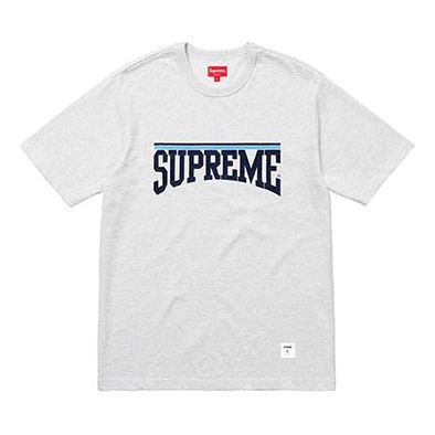 Supreme SS18 Arch SS Top Ash Grey Logo Tee SS18-0207