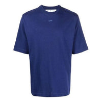 Off-White FW21 Arrow Round Neck Short Sleeve Version Blue OMAA119F21JER0124545