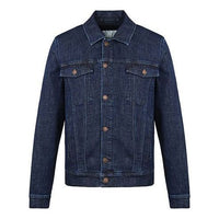 Men's KENZO Solid Color lapel Denim Jacket Blue FA55BL5092EC-76