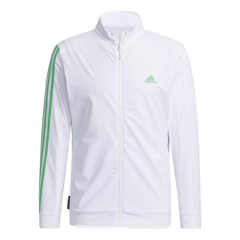 adidas Primeblue 3 Stripe Long Sleeve Jacket 'White' GV1183