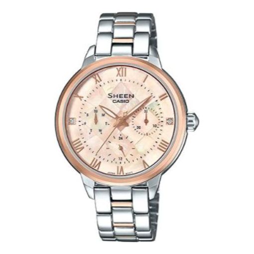 CASIO SHEEN Series Silver/Pink Gold Analog SHE-3055SPG-4A