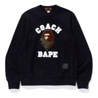 A Bathing Ape x COACH Crossover Rexy Crewneck Ape Head Round Neck Black 1G23-113-902