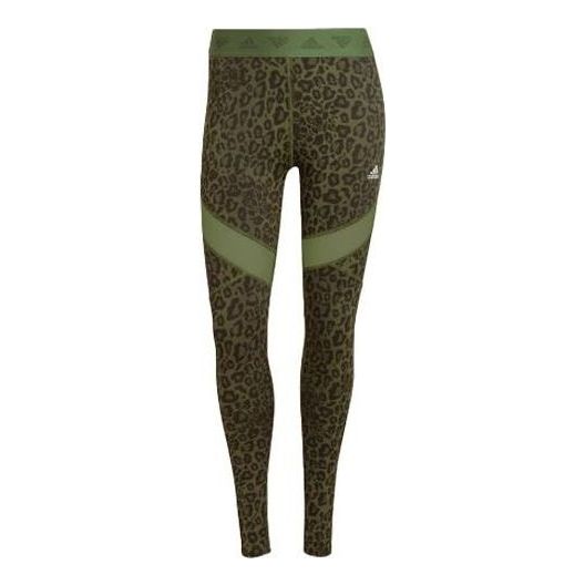 (WMNS) adidas Hyperglam High-Rise Long Tights Asia Sizing 'Green' HM8647