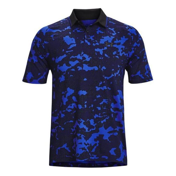 Under Armour Iso-Chill Charged Camo Polo Shirt 'Blue Black' 1373692-456