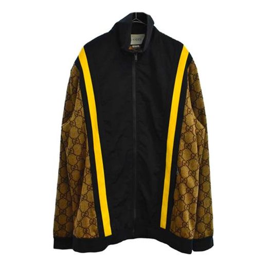 Gucci Double G Printing Sports Jacket Coat Male Yellow 545533-XJAC8-2082