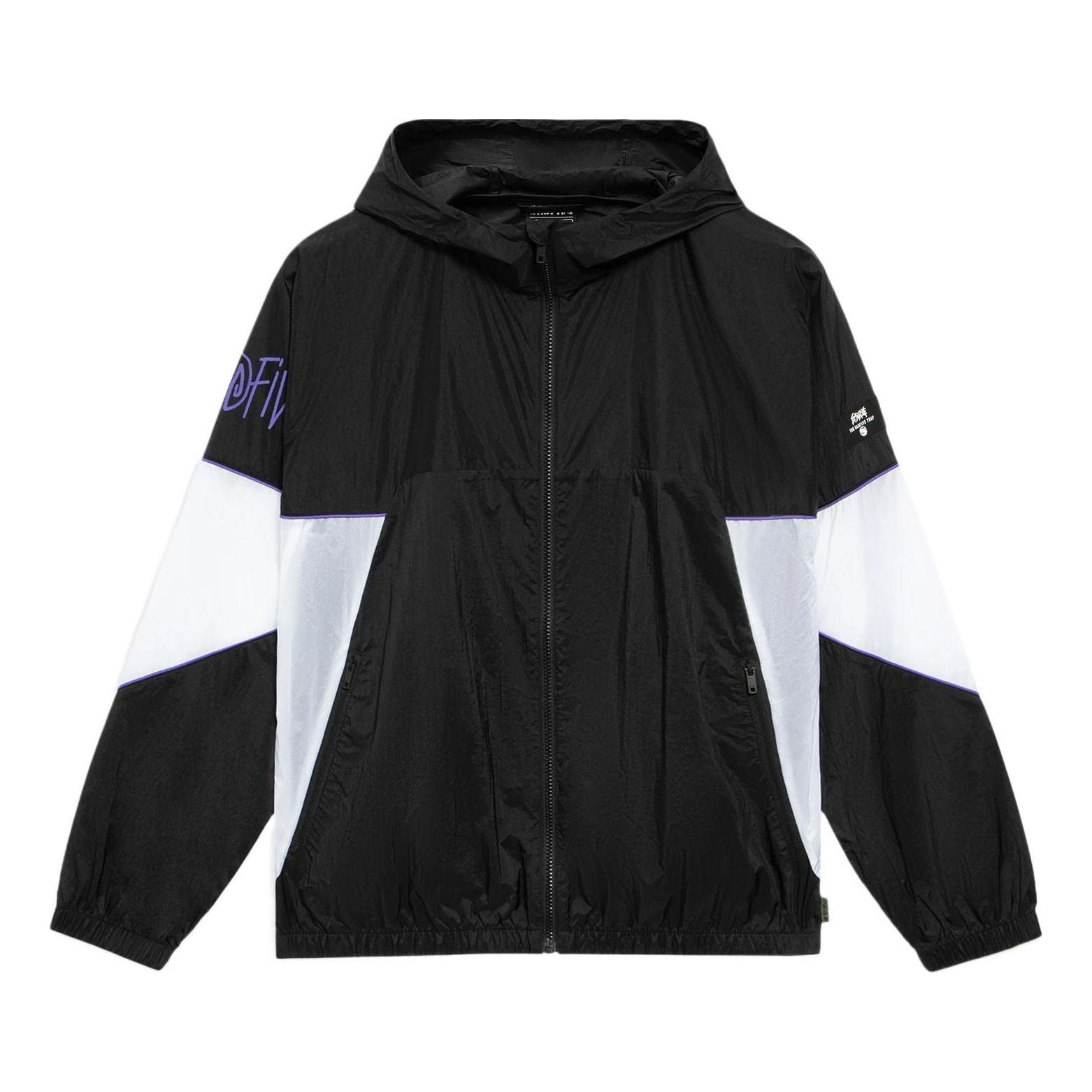 Li-Ning BadFive Logo Loose Fit Jacket 'Black White' AFDS361-1