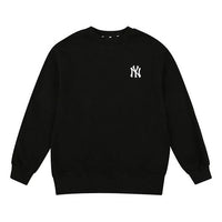 MLB NY New York Yankees Loose Casual Round Neck Long Sleeves Unisex Black 31MTT1011-50L