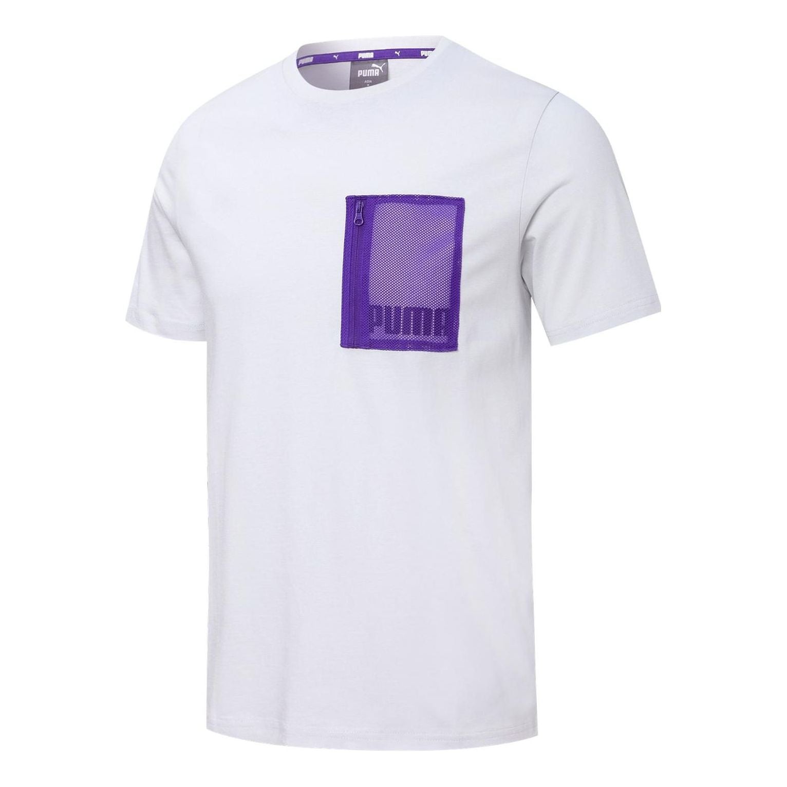 PUMA Urban Zip Pocket Logo Tee 'Grey' 537527-72