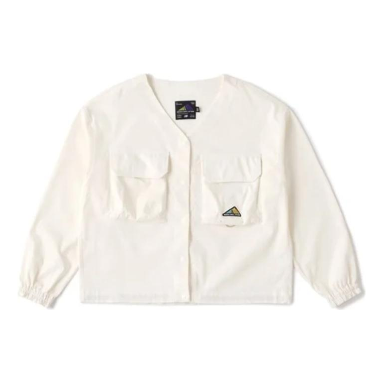 (WMNS) New Balance Casual Shirt Asia Sizing 'White' AWJ35018-SST