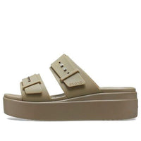(WMNS) Crocs Brooklyn Low Sandals 'Khaki' 207431