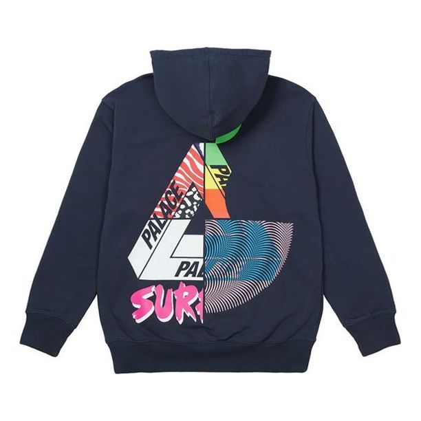 PALACE Max Up Hood Navy Triangle Logo Printing Unisex Navy Blue P20HD038