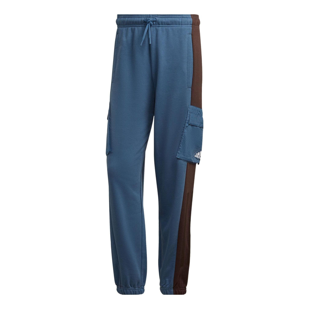 Men's adidas Logo Multiple Pockets Loose Bundle Feet Sports Pants/Trousers/Joggers Blue HZ9701