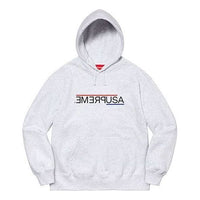 Supreme USA Hooded Sweatshirt 'Grey Black' SUP-FW21-053
