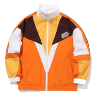 Li-Ning CF Series x Dunhuang Museum Crossover Colorblock Stand Collar Loose Jacket Couple Style 'Orange' AJDQ448-1