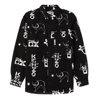 Men's KENZO SS21 Capsule Series Printing Jacket Long Sleeves Shirt Black FB55CH5159H2-99
