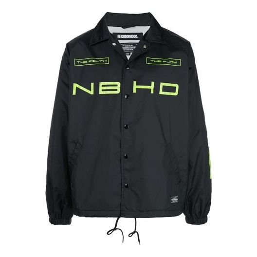 NEIGHBORHOOD Unisex Printing Jacket Black 192TSNHJKM09