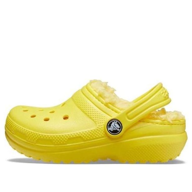(GS) Crocs Classic Lined Clogs 'Yellow' 203506-7C1