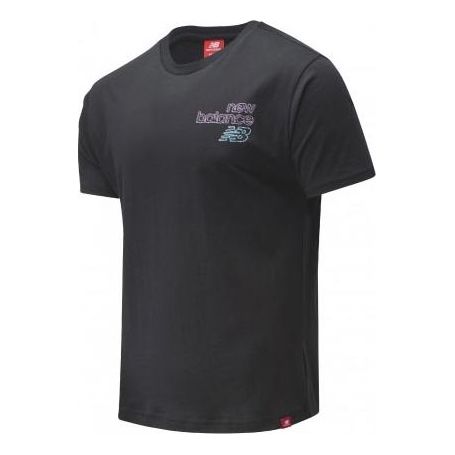 New Balance Men's New Balance 4 Round Neck Printing Short Sleeve Black AMT01564-BK