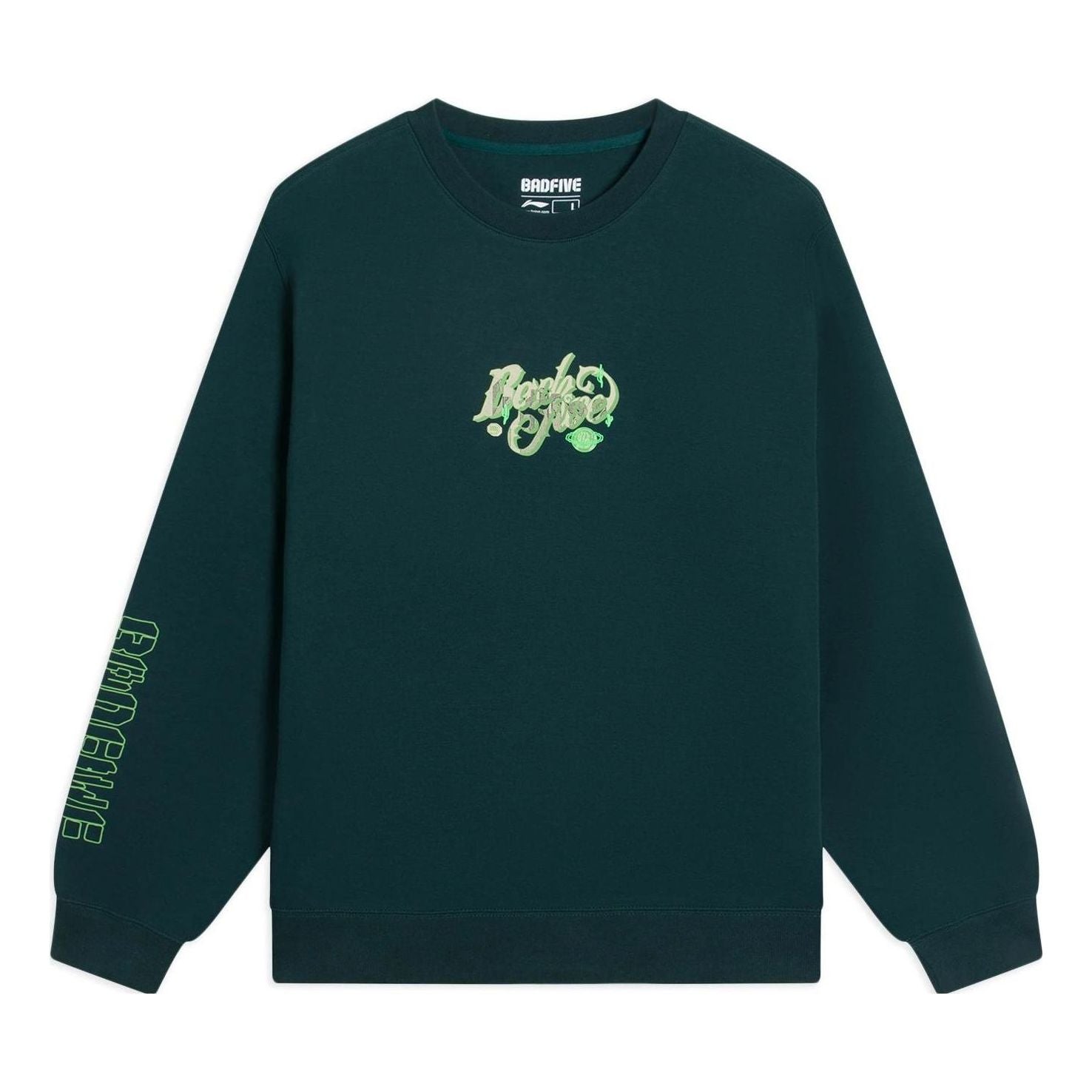 Li-Ning BadFive Graphic Sweatshirt 'Dark Green' AWDS653-9