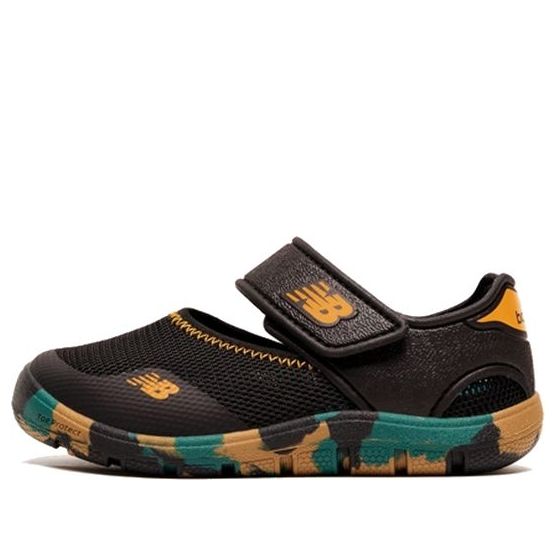 (TD) New Balance 208 Series Velcro Flat Heel Sports Td Black Yellow Sandals 'Black Yellow Green' IO208CK2