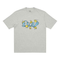 PALACE x Slap Magazine Crossover Hands Funny Alphabet Pattern Printing Short Sleeve Gray T-Shirt P20TS261